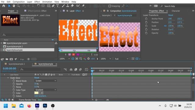 Import Layer Styles into After Effects from Photoshop смотреть онлайн