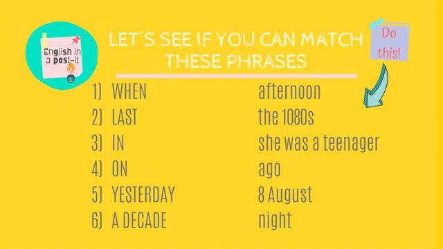 SIMPLE PAST: TIME EXPRESSIONS смотреть онлайн