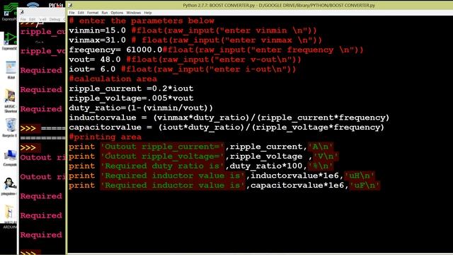 Simple Boost converter designing program using python смотреть онлайн