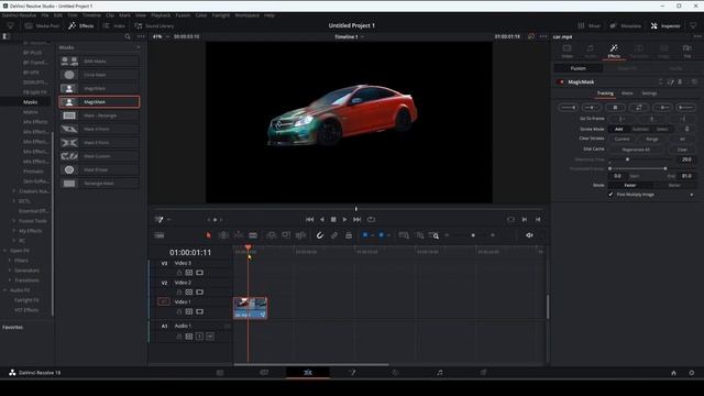 - بدون خلفية خضراء - الاداة السحرية لعزل أي شئ من الفيديو - Magic Mask - DaVinci Risolve смотреть онлайн
