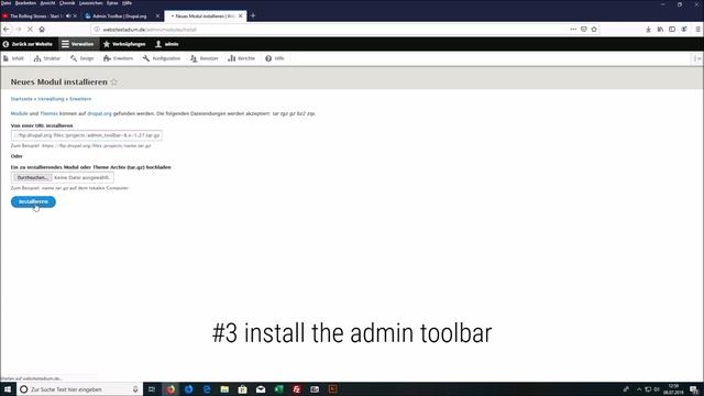 Drupal 8 Admin Toolbar Installation [admin menu Alternative] смотреть онлайн