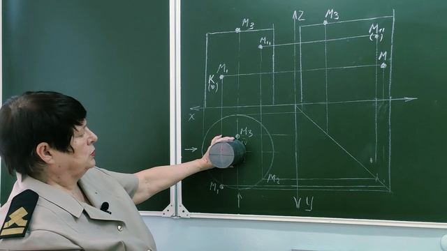 Построение проекций цилиндра и его аксонометрического изображения смотреть онлайн