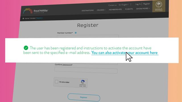 How to activate your Royal Holiday online account смотреть онлайн