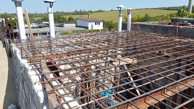 даёш второй этаж гаражу.крыша.арматуа 2. смотреть онлайн