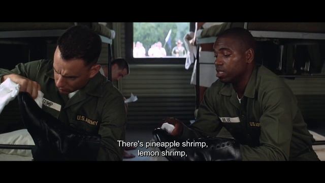FORREST GUMP - SHRIMP SCENE - BUBBA - WITH ENGLISH SUBTITLES смотреть онлайн