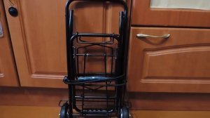 Тележка складная малая хозяйственная Рыжий кот BX-25ZP-2 НА МЕТАЛЛИЧЕСКИХ КОЛЕСАХ.