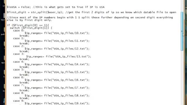 PHP in HTML (Visitor country by IP filter) смотреть онлайн
