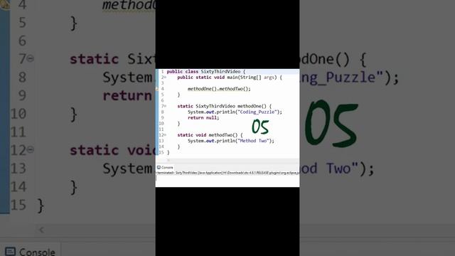 Java - "Null" calling a static method. смотреть онлайн