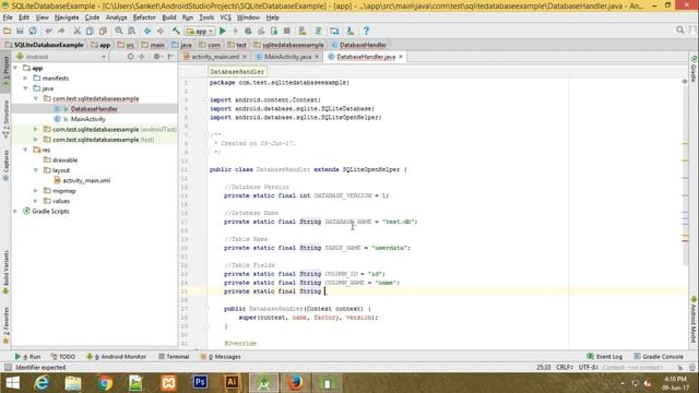 Create SQLite Database in Android Studio: Techno fun смотреть онлайн