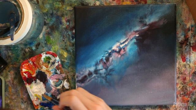 How To Paint a Realistic Galaxy with Acrylics смотреть онлайн