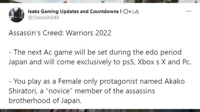 Assassin's Creed in Japan 2022 [LEAKS] смотреть онлайн