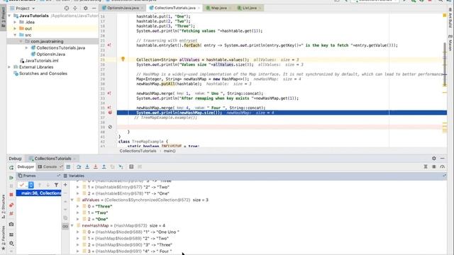 M's tech. Java 17 collections tutorials - Part 3. Watch in action, HashMap, TreeMap and Hashtable смотреть онлайн