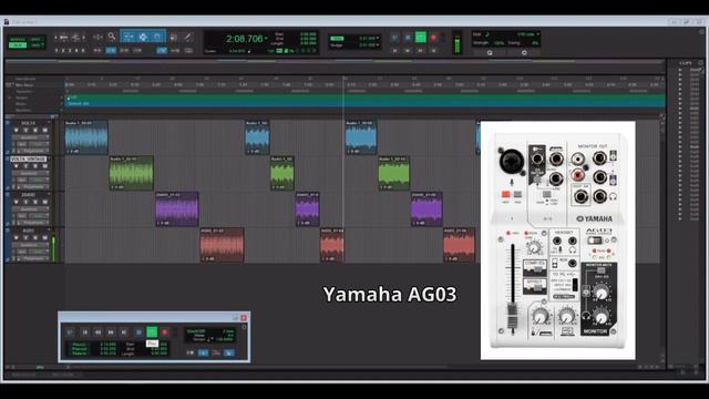 Audio interface preamp comparison - UAD Volt 4 vs Behringer UMC204HD vs Yamaha AG03 (no talking) смотреть онлайн