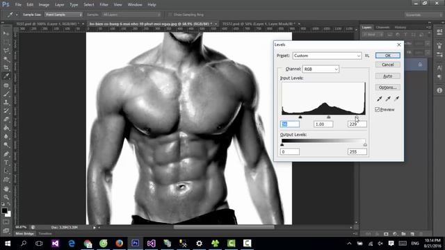 Photoshop CS6 | Bài 05 Cắt ảnh bằng Layer Mask - Cách giả hình xăm và body painting смотреть онлайн