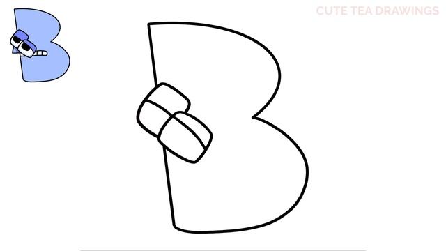 How To Draw Alphabet Lore - Letter B | Cute Easy Step By Step Drawing Tutorial смотреть онлайн