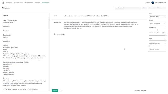 ChatGPT com Aumento de Sua Capacidade de Tokens (GPT-3.5 Turbo 16k) смотреть онлайн