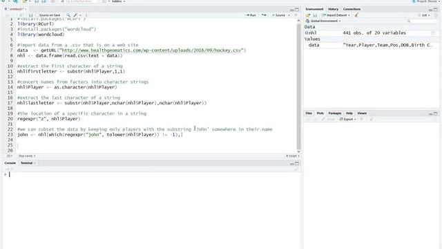 Introduction to R - Lesson 5 - text analysis, substr(), regexpr() смотреть онлайн