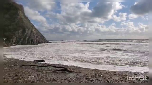 Архипо-Осиповка 27 ноября 2023 года ? Набережная после ночного шторма ? смотреть онлайн