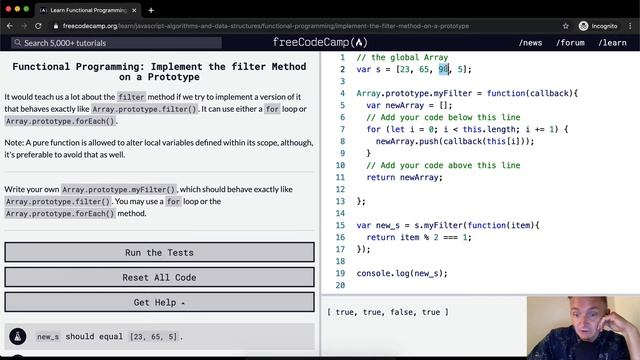 Implement the filter Method on a Prototype - Functional Programming - Free Code Camp смотреть онлайн