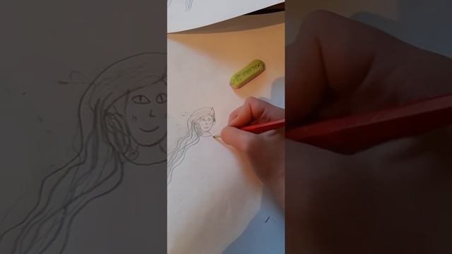 Как нарисовать красивую голову с длинными волосами❤ смотреть онлайн