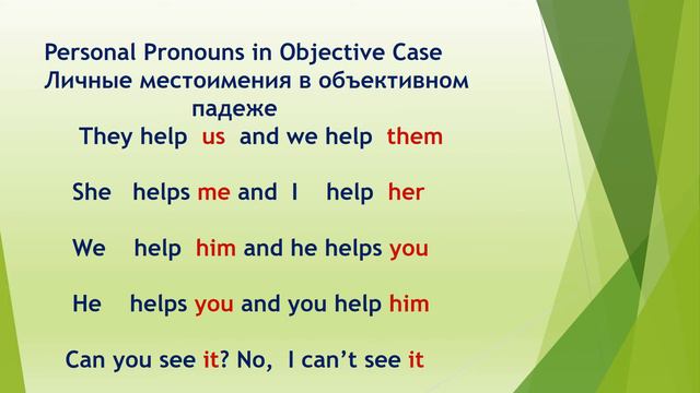 LESSON 22 ОБЪЕКТНЫЙ ПАДЕЖ МЕСТОИМЕНИЙ (ME, HIM, US,THEM) ОСОБЕННОСТИ УПОТРЕБЛЕНИЯ / ПРАВИЛА /ПРИМЕР смотреть онлайн