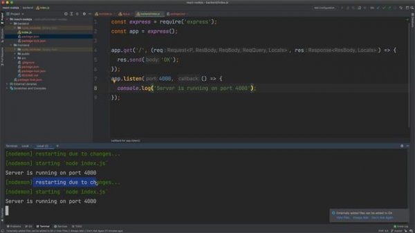 Установка и настройка React + NodeJS
