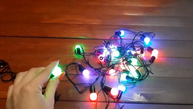 Гирлянда "Шарики" LED разноцветная на 50 ламп смотреть онлайн
