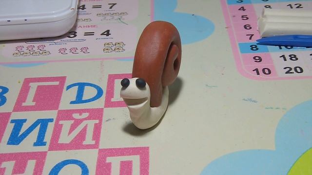 Лепим улитку из пластилина / We Make A Snail Of Plasticine
