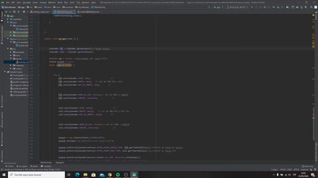 Creación de eventos en el calendario de android implementando Intent-Time Picker y DatePicker. смотреть онлайн