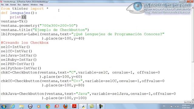 45 - Cómo crear Checkbutton con tkinter (Python) смотреть онлайн