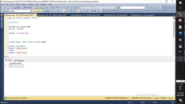 Isnumeric Function In SQL Server(Interview Question Scenario - Basics to Advance P-4) смотреть онлайн
