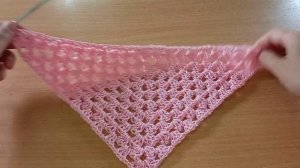Обвязка крючком косынки, шали и даже коврика