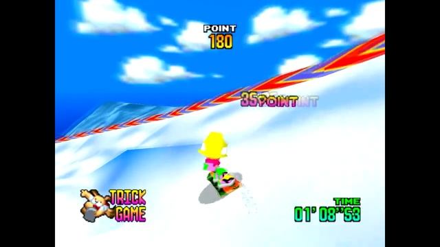 Snowboard Kids 2 (N64) - Let's begin the trick festival! (Trick Game) смотреть онлайн