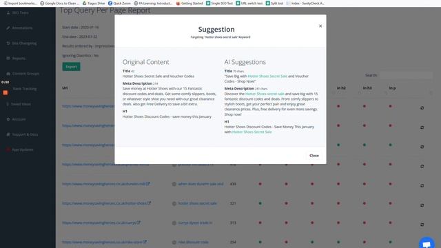 ChatGPT suggesting new page titles, meta descriptions, and h1 values in SEOTesting смотреть онлайн