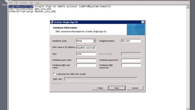 VMware vCenter Single Sign-On Installation смотреть онлайн