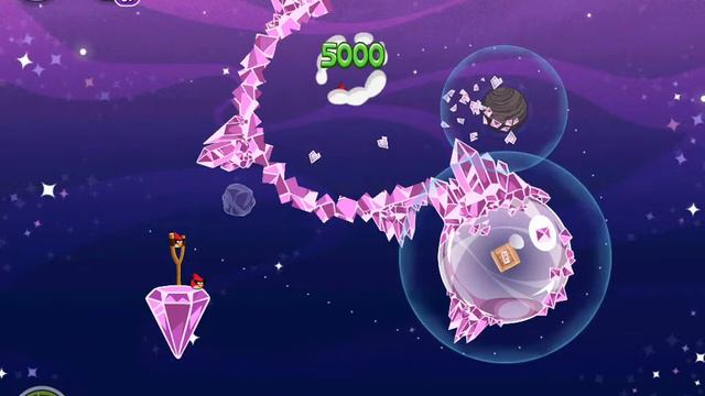 Angry Birds Space Cosmic Crystals 7-6 - Прохождение на 3 Звезды - 3 Star Walkthrough смотреть онлайн
