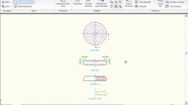 Autocad Mechanical: Viewports Model смотреть онлайн