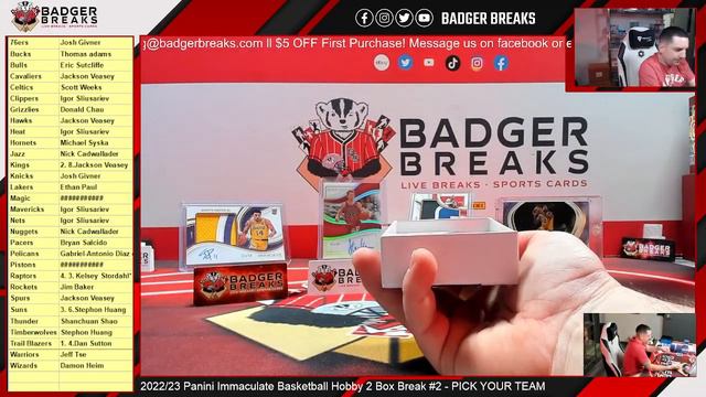 2022/23 Panini Immaculate Basketball Hobby 2 Box Break #2 - PICK YOUR TEAM смотреть онлайн