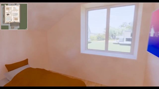 Небольшой дом с мансардой, размеры 8 на 9 м, с тремя спальнями, с раздельной кухней и гостиной смотреть онлайн