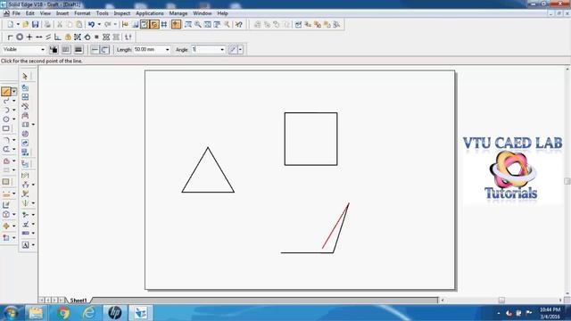 Drawing a polygon in Solid Edge смотреть онлайн