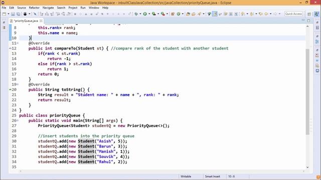 Java Essentials - Priority queue in java смотреть онлайн