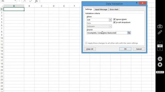 Microsoft Excel 2013 Data Validation смотреть онлайн