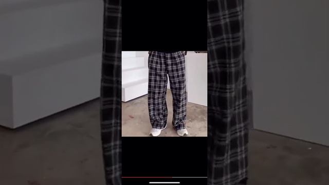 Клетчатые широкие штаны в стиле Харадзюку, в стиле хип-хоп смотреть онлайн