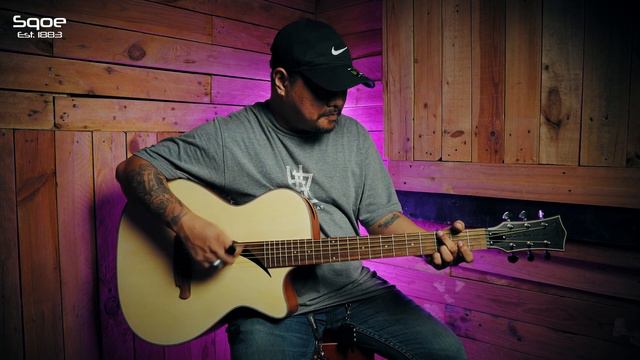 Sqoe Kabunyan 40' inches Acoustic Guitar with Built-in Fishman Pickup Tuner (SQ-K) PLAYTHROUGH смотреть онлайн