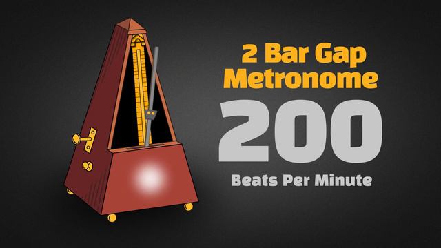 200 BPM / Gap Metronome 2 Bar [4/4] смотреть онлайн