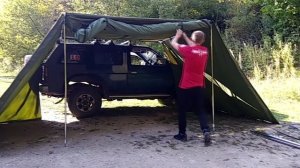 Автомобильный тент - маркиза для отдыха на природе ОБЗОР И ИНСТРУКЦИЯ ПО СБОРКЕ