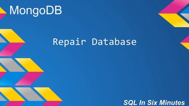 MongoDB: Repair Database смотреть онлайн