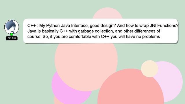 C++ : My Python-Java Interface, good design? And how to wrap JNI Functions? смотреть онлайн