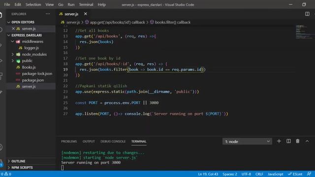 #4 Express.js darslari. Query parametrlar. Kitobni id bo'yicha qaytarish смотреть онлайн