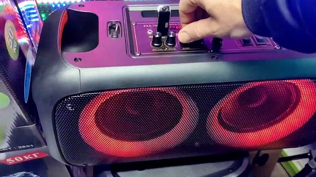 Акустическая переносная колонка ZXX-7979 с радиомикрофоном. 067-795-2639 смотреть онлайн
